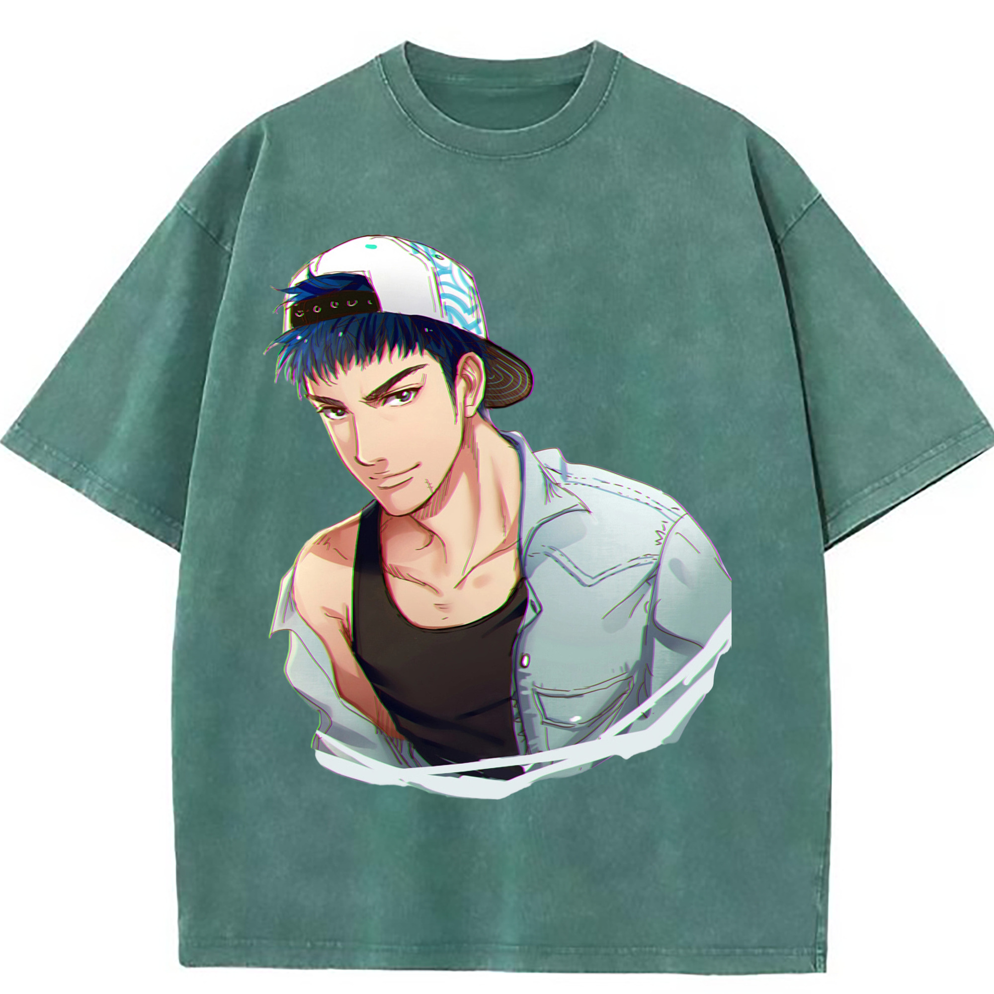 （画像用） SLAM DUNK／スラムダンク 綿100% ヴィンテージ風 半袖Tシャツ（フロントプリント）